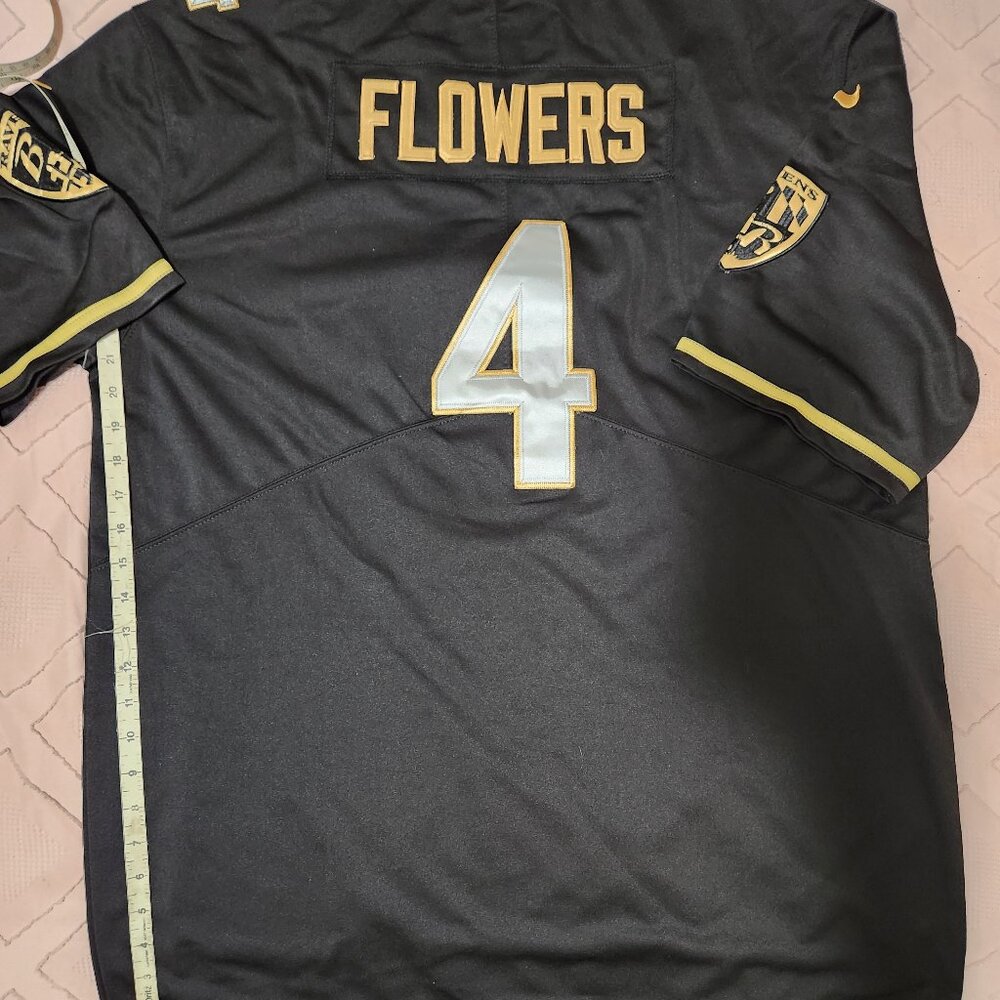Z. Flowers Ravens Black Jersey Mens Large